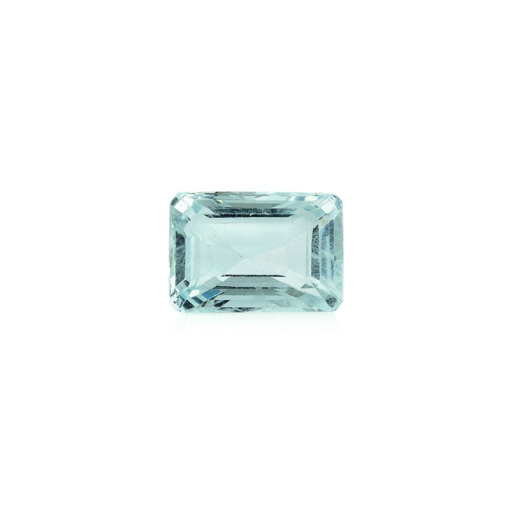 GREEN AQUAMARINE STEP CUT OCTAGON (C/SI) 13X9MM 6.48 Cts.