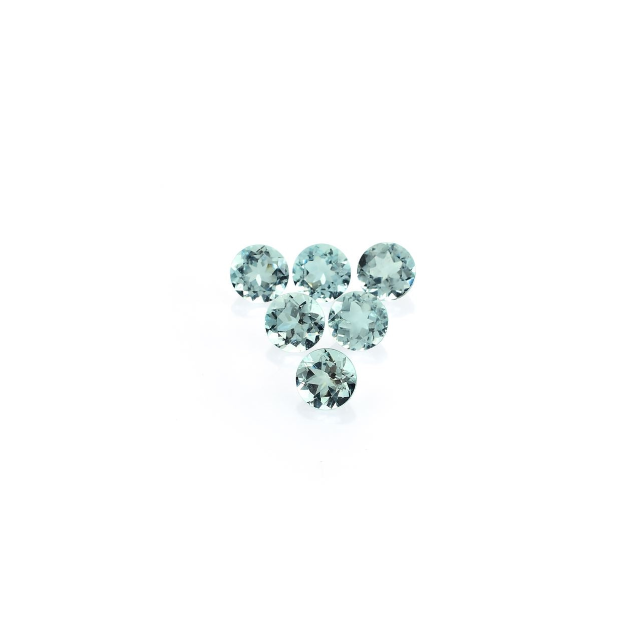 GREEN AQUAMARINE CUT ROUND 5X5MM (A+/SI) 0.52 Cts.