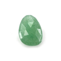 GREEN AVENTURINE QUARTZ ROSE CUT BRIOLETTE IRREGULAR PEARISH (MEDIUM) 14X10MM 5.42 Cts.