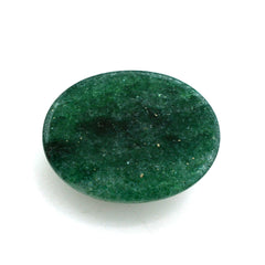 GREEN AVENTURINE QUARTZ OVAL CAB (DARK) 16X12MM 8.87 Cts.