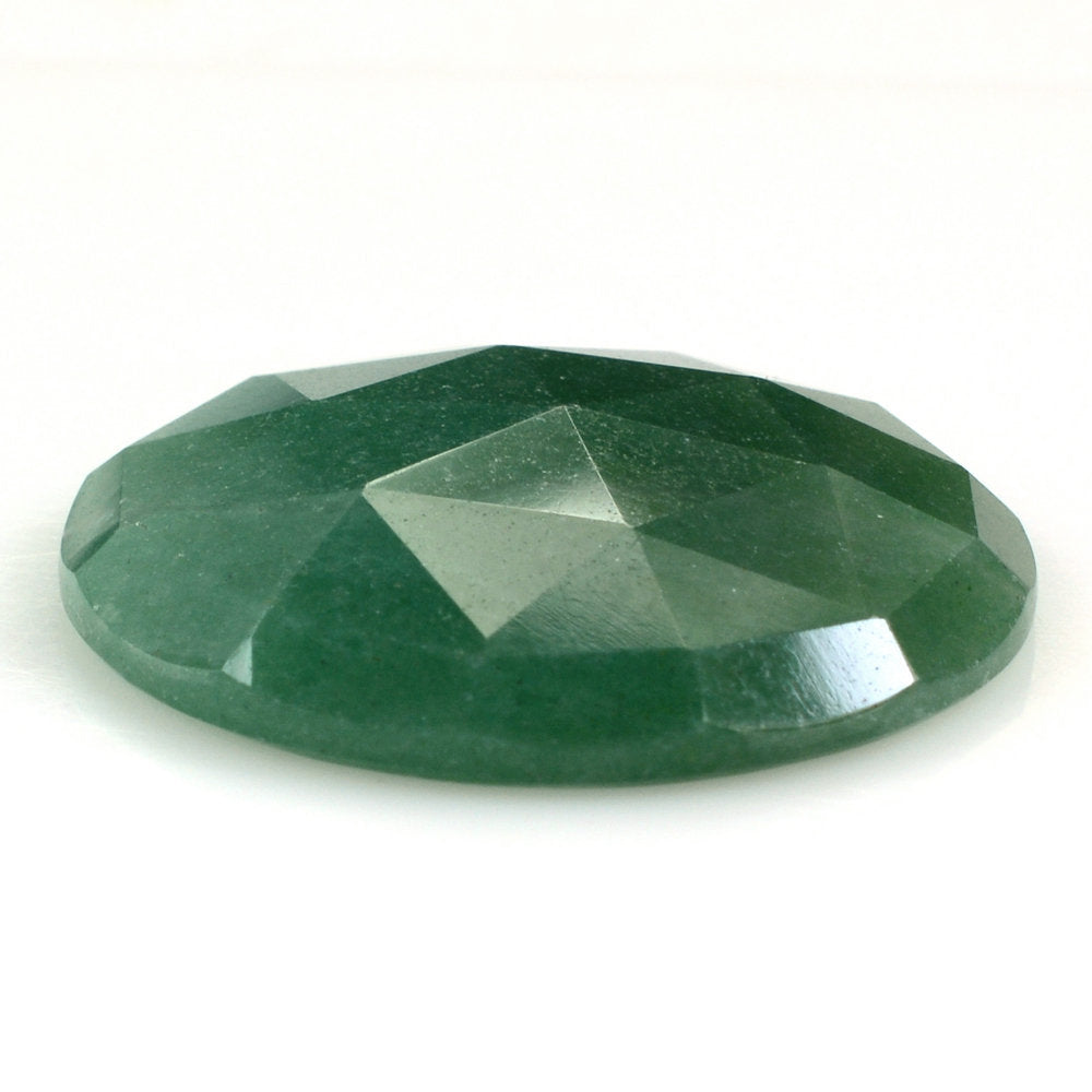 GREEN AVENTURINE ROSE CUT ROUND CAB (MEDIUM) 30MM 40.15 Cts.