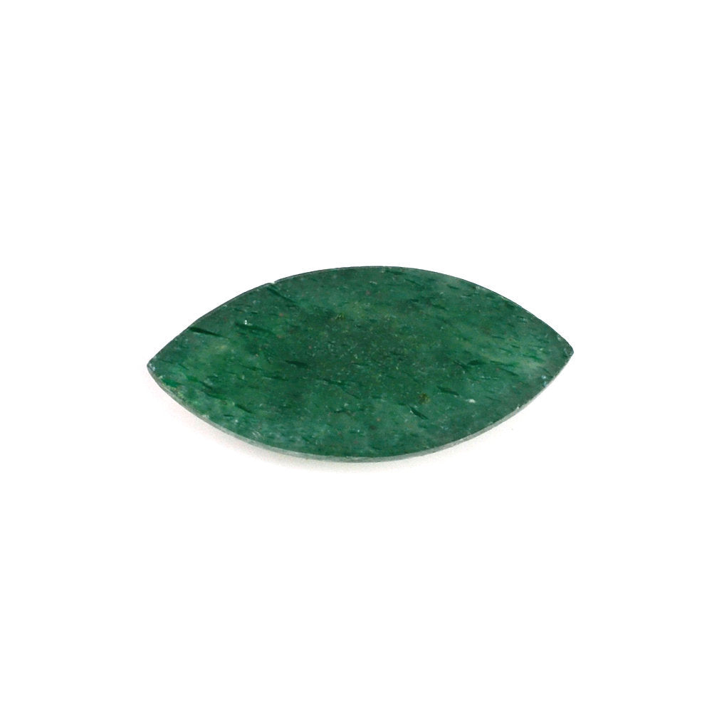 GREEN AVENTURINE MARQUISE CAB (WITH FROSTED BOTTOM) (DARK) 11.90X5.40MM 1.39 Cts.