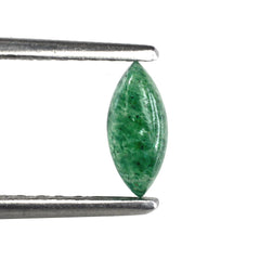 GREEN AVENTURINE MARQUISE CAB (WITH FROSTED BOTTOM) 7.90X3.60MM 0.55 Cts.