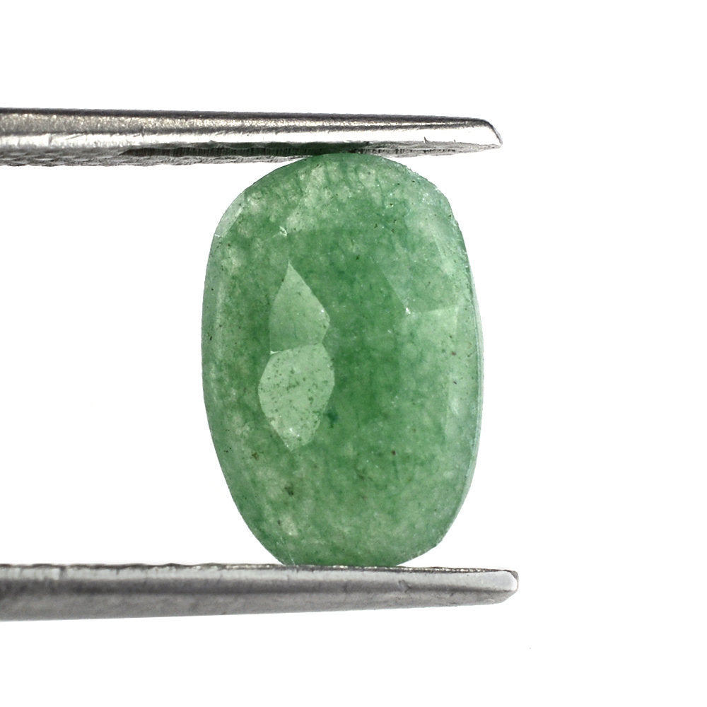 GREEN AVENTURINE ROSE CUT BRIOLETTE CUSHION (MEDIUM) 12X8MM 2.49 Cts.