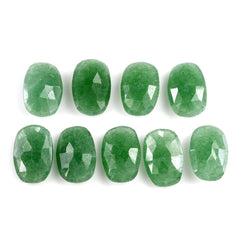 GREEN AVENTURINE ROSE CUT BRIOLETTE CUSHION (MEDIUM) 12X8MM 2.49 Cts.