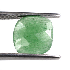 GREEN AVENTURINE ROSE CUT BRIOLETTE CUSHION (MEDIUM) 11MM 3.10 Cts.