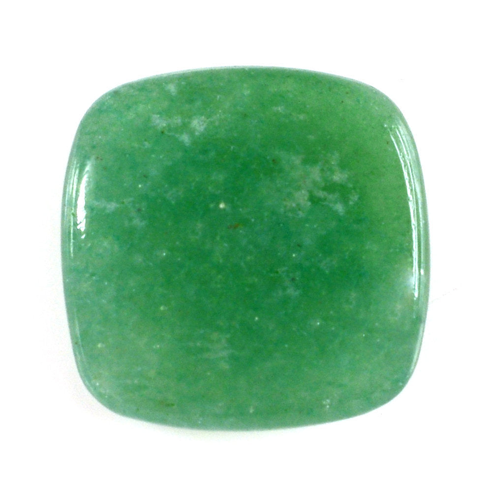 GREEN AVENTURINE LENTIL CUSHION (MEDIUM) 14MM 7.03 Cts.