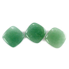 GREEN AVENTURINE LENTIL CUSHION (MEDIUM) 14MM 7.03 Cts.