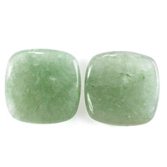 GREEN AVENTURINE LENTIL CUSHION (LITE) 14MM 7.00 Cts.