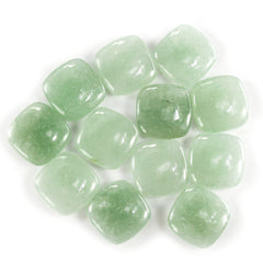 GREEN AVENTURINE LENTIL CUSHION (LITE) 14MM 7.00 Cts.