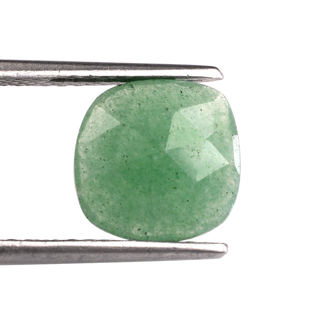 GREEN AVENTURINE ROSE CUT BRIOLETTE CUSHION (MEDIUM) 10.50MM 2.80 Cts.