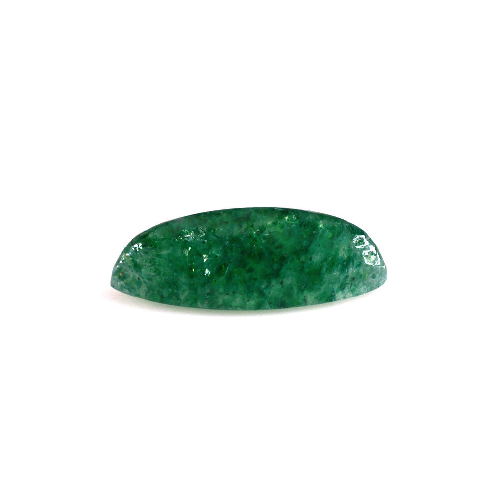 GREEN AVENTURINE MARQUISE CAB (WITH FROSTED BOTTOM) 8.55X4MM 0.65 Cts.