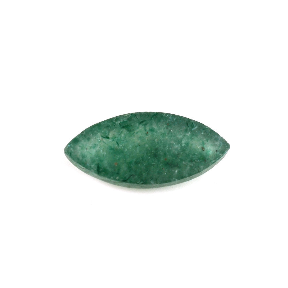 GREEN AVENTURINE MARQUISE CAB (WITH FROSTED BOTTOM) 8.55X4MM 0.65 Cts.