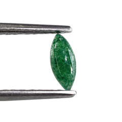 GREEN AVENTURINE MARQUISE CAB (WITH FROSTED BOTTOM) 8.50X3.50MM 0.51 Cts.