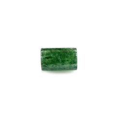 GREEN AVENTURINE PLAIN TUBE (FULL DRILL) (DARK) 5X3MM 0.49 Cts.