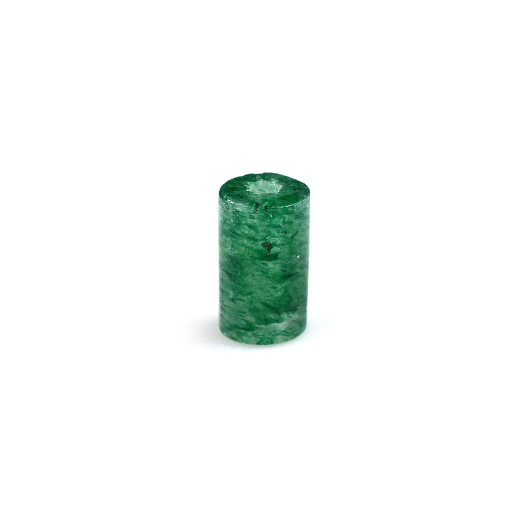 GREEN AVENTURINE PLAIN TUBE (FULL DRILL) 5X3MM 0.48 Cts.