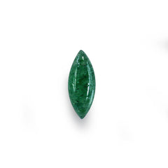 GREEN AVENTURINE QUARTZ MARQUISE CAB (WITH FROSTED BOTTOM) (DARK) 5.70X2.20MM 0.21 Cts.