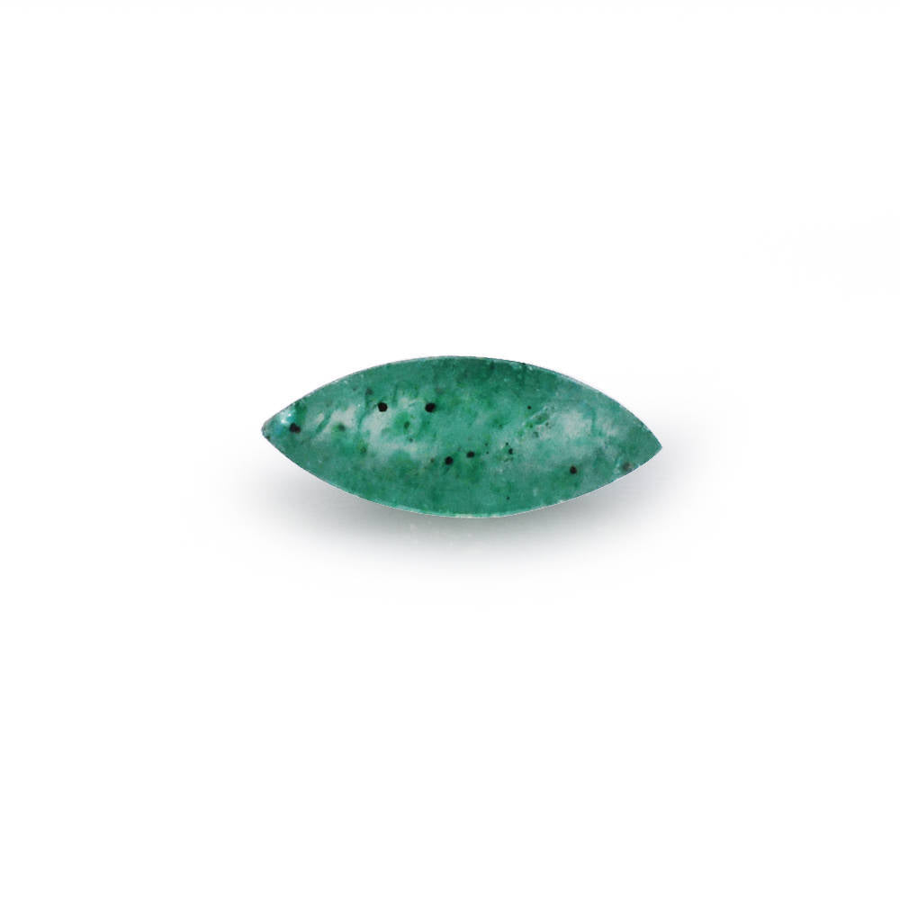 GREEN AVENTURINE QUARTZ MARQUISE CAB (WITH FROSTED BOTTOM) (DARK) 5.70X2.20MM 0.21 Cts.