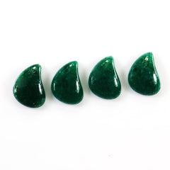 GREEN AVENTURINE QUARTZ MANGO SHAPE CAB FANCY (DARK) 14X11MM 4.76 Cts.