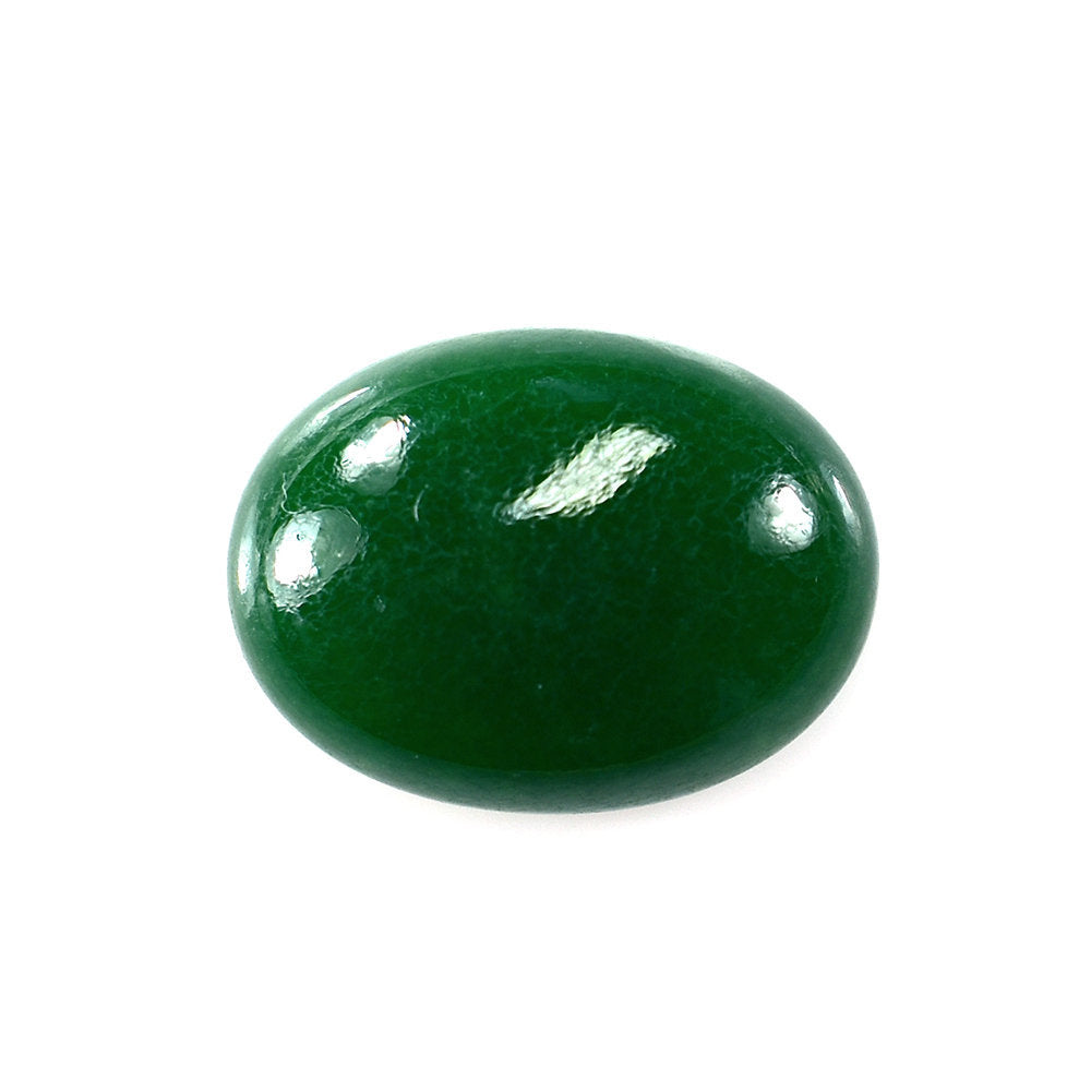 GREEN AVENTURINE PLAIN OVAL CAB (DARK) 11X15.90MM 7.65 Cts.