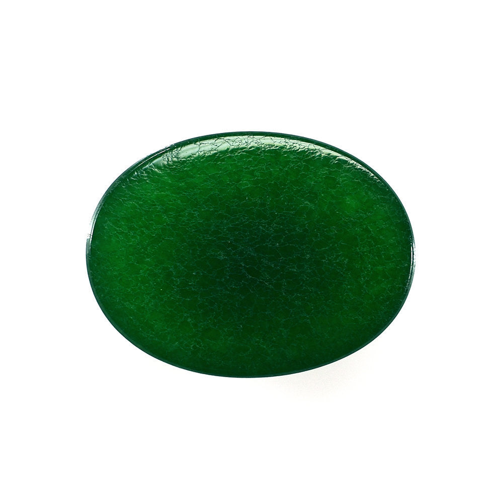 GREEN AVENTURINE PLAIN OVAL CAB (DARK) 11X15.90MM 7.65 Cts.