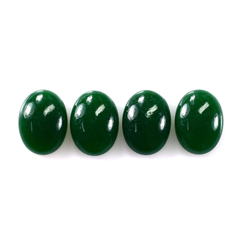 GREEN AVENTURINE PLAIN OVAL CAB (DARK) 11X15.90MM 7.65 Cts.