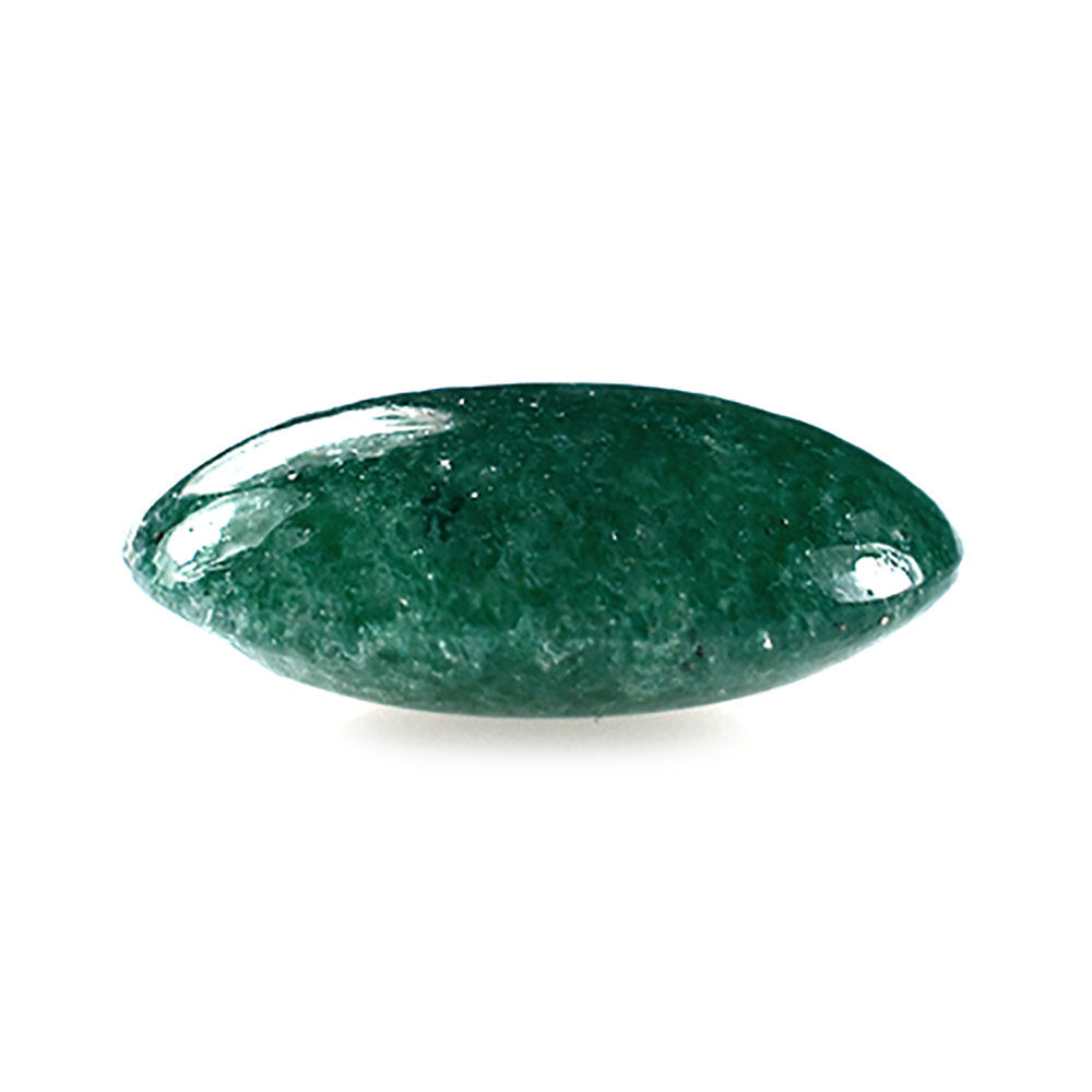 GREEN AVENTURINE PLAIN LENTIL OVAL (DARK) 14X10MM 4.95 Cts.