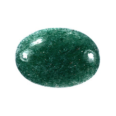 GREEN AVENTURINE PLAIN LENTIL OVAL (DARK) 14X10MM 4.95 Cts.