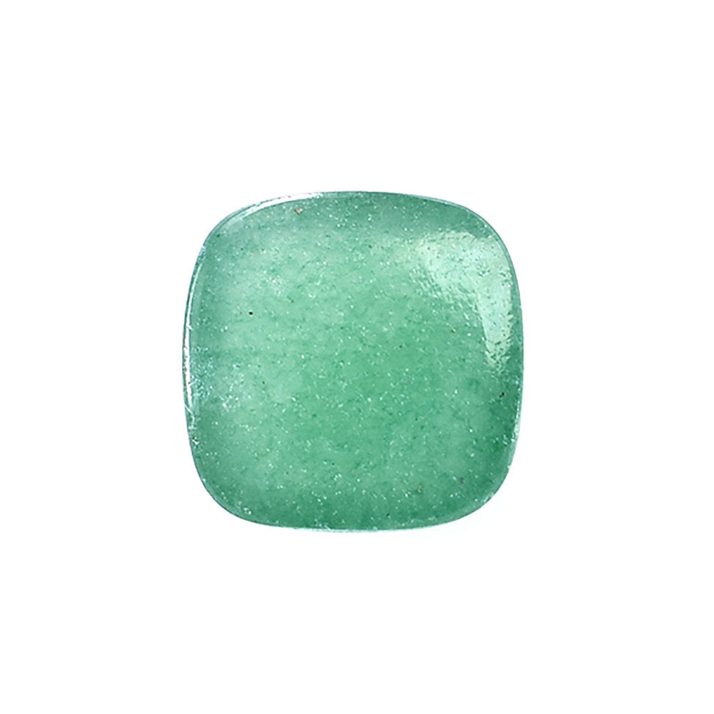 GREEN AVENTURINE PLAIN CUSHION CAB (MEDIUM) 10MM 4.20 Cts.