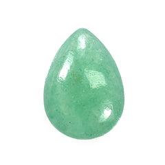 GREEN AVENTURINE PLAIN LENTIL PEAR (MEDIUM) 10X7MM 1.70 Cts.