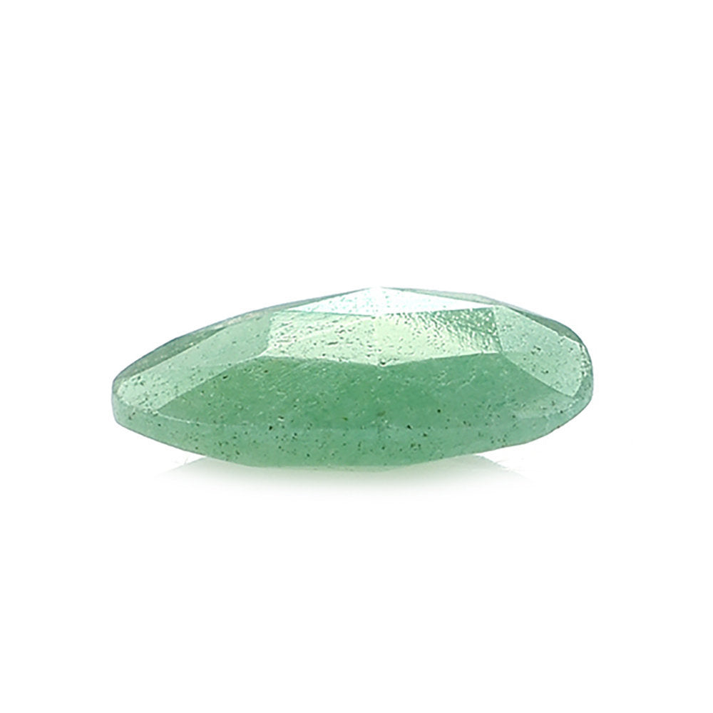 GREEN AVENTURINE ROSE CUT BRIOLETTE PEARISH (LIGHT) 12X8MM 2.12 Cts.