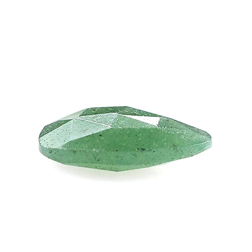 GREEN AVENTURINE ROSE CUT BRIOLETTE PEARISH 12X8MM (MEDIUM) 2.20 Cts.