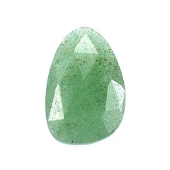 GREEN AVENTURINE ROSE CUT BRIOLETTE PEARISH 12X8MM (MEDIUM) 2.20 Cts.