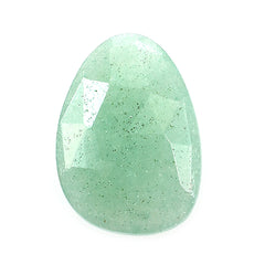 GREEN AVENTURINE ROSE CUT BRIOLETTE PEARISH (MEDIUM) 14X10MM 3.69 Cts.