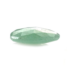 GREEN AVENTURINE ROSE CUT BRIOLETTE PEARISH (MEDIUM) 14X10MM 3.69 Cts.