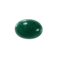 GREEN AVENTURINE PLAIN OVAL CAB (DARK/CLEAN) 14.00X10.00 MM 5.83 CTS