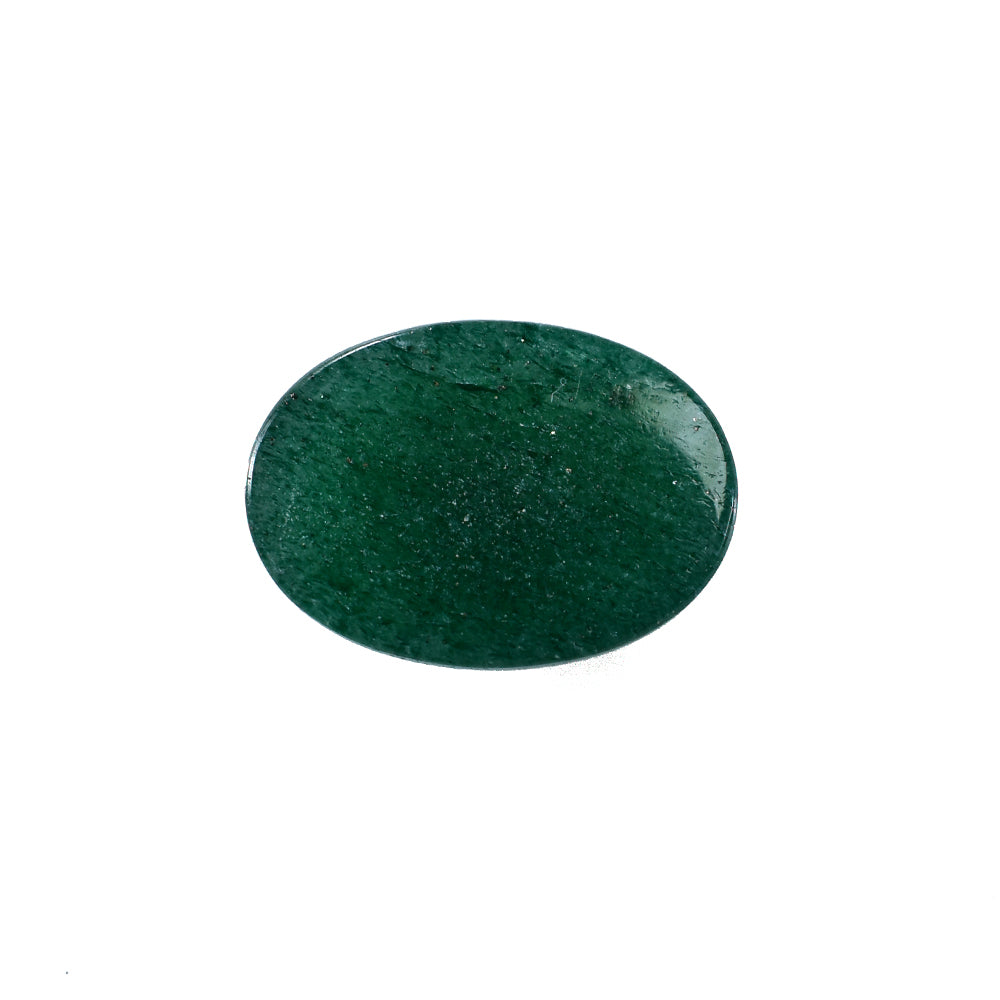 GREEN AVENTURINE PLAIN OVAL CAB (DARK/CLEAN) 14.00X10.00 MM 5.83 CTS