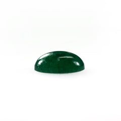 GREEN AVENTURINE PLAIN OVAL CAB (DARK/CLEAN) 10.00X7.00 MM 2.12 CTS