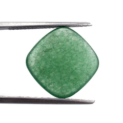 GREEN AVENTURINE QUARTZ LENTIL CUSHION (MEDIUM) 14MM 6.83 Cts.