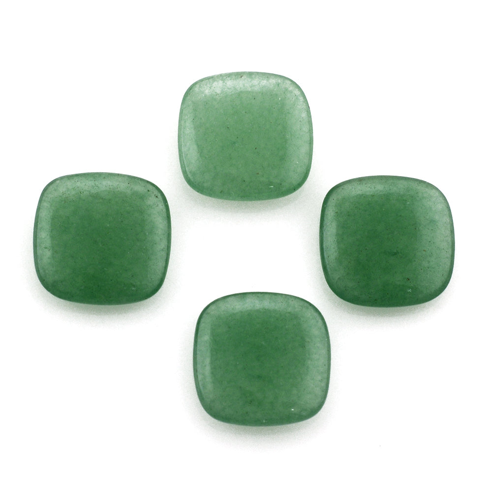 GREEN AVENTURINE QUARTZ LENTIL CUSHION (MEDIUM) 14MM 6.83 Cts.