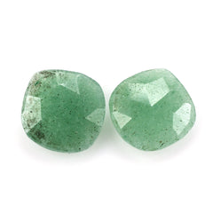 GREEN AVENTURINE QUARTZ ROSE CUT BRIOLETTE FANCY SHAPE (MEDIUM) 12MM 2.90 Cts.