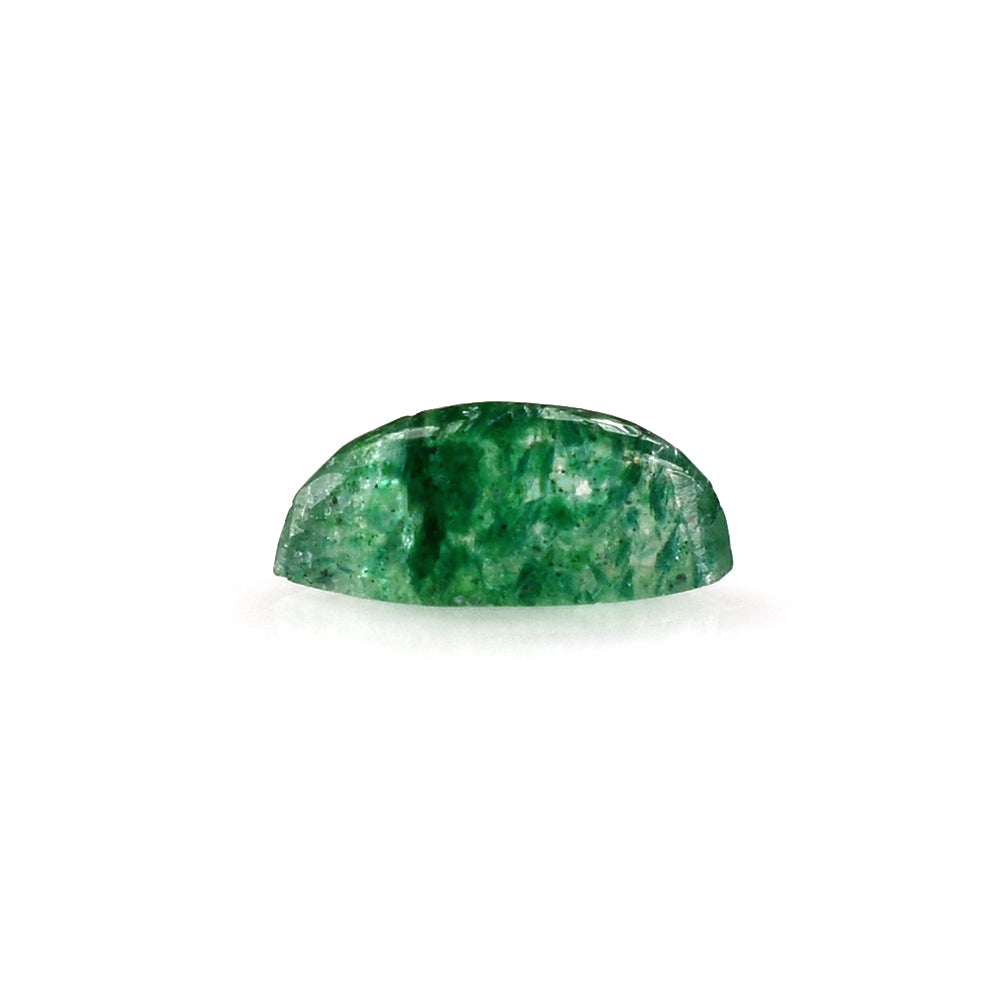 GREEN AVENTURINE QUARTZ MARQUISE CAB WITH FROSTED BOTTOM (DARK) 5.50X2.50MM 0.22 Cts.