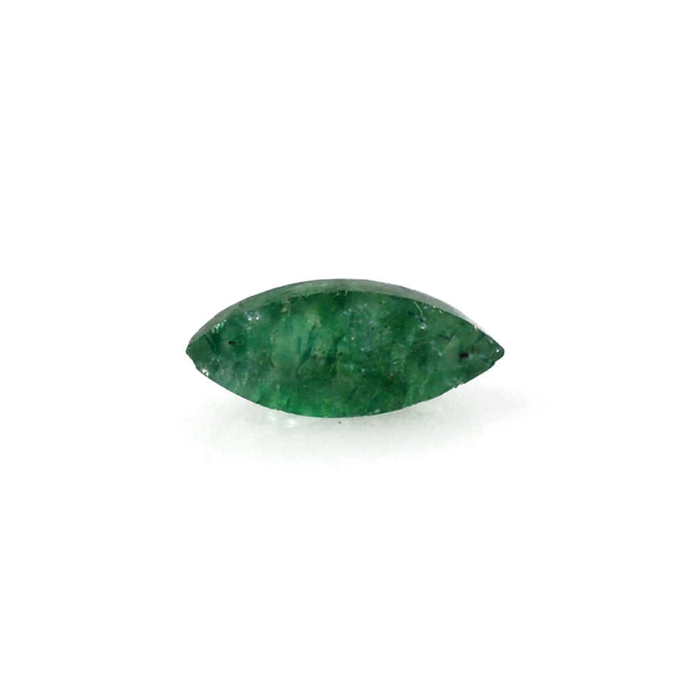 GREEN AVENTURINE QUARTZ MARQUISE CAB WITH FROSTED BOTTOM (DARK) 5.50X2.50MM 0.22 Cts.