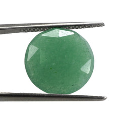 GREEN AVENTURINE QUARTZ ROSE CUT BRIOLETTE ROUND (MEDIUM) 15MM 7.10 Cts.