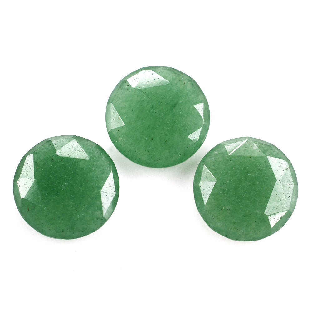 GREEN AVENTURINE QUARTZ ROSE CUT BRIOLETTE ROUND (MEDIUM) 12MM 3.90 Cts.