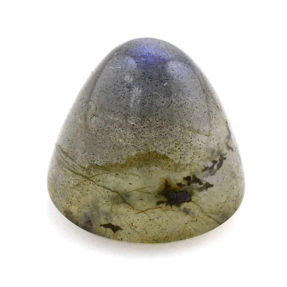 GREY LABRADORITE BULLET CAB (BLUE GREEN SHINE) 11MM 8.00 Cts.