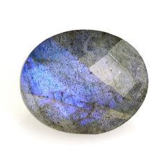 GREY LABRADORITE CHECKER CUT OVAL (SUPER) 11X9MM 3.13 Cts.