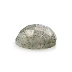 GREY LABRADORITE CHECKER ROUND CAB 6MM 0.79 Cts.