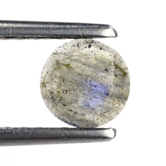 GREY LABRADORITE CHECKER ROUND CAB 6MM 0.79 Cts.