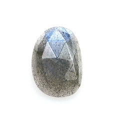 GREY LABRADORITE ROSE CUT FANCY CAB 9.50X6.70MM 1.82 Cts.